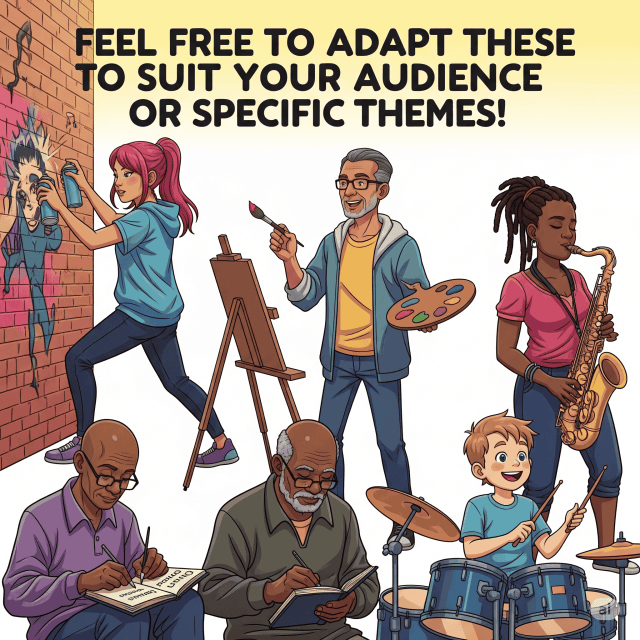 Feel free to adapt these to suit your audience or specific themes!
